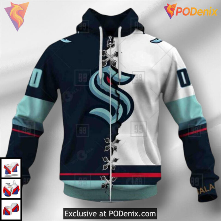 Mix Color Jersey 2025 Tribute Edition Custom Seattle Kraken Full Print Hoodie 3D