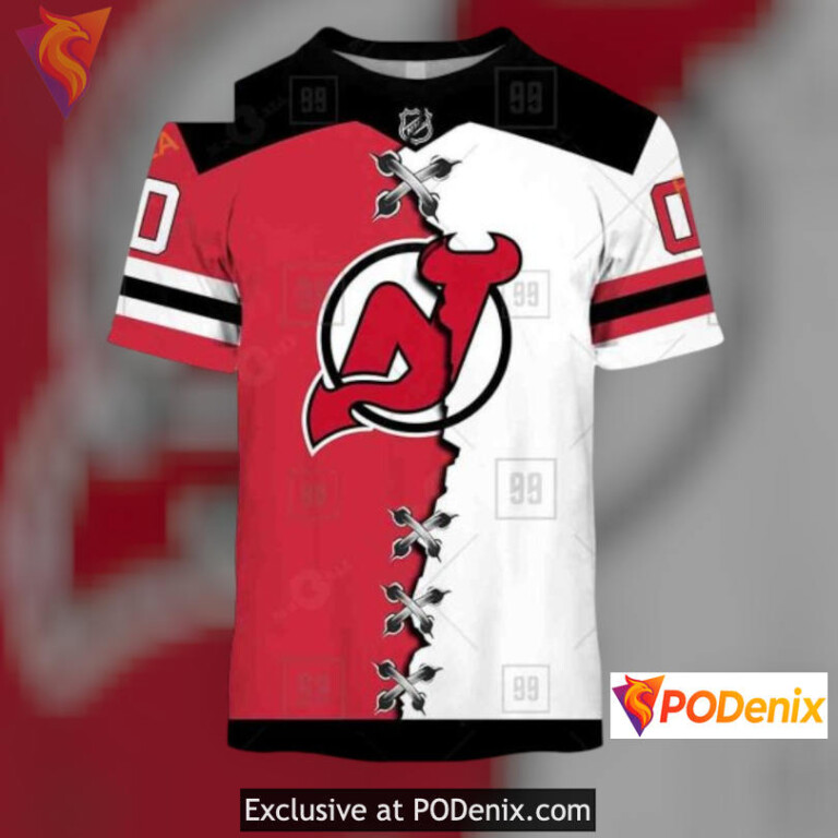 Mix Color Jersey 2025 Tribute New Jersey Devils Personalized 3D Hoodie Custom Style - 1