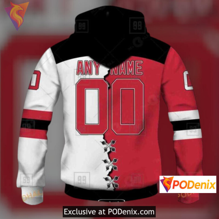 Mix Color Jersey 2025 Tribute New Jersey Devils Personalized 3D Hoodie Custom Style - 2