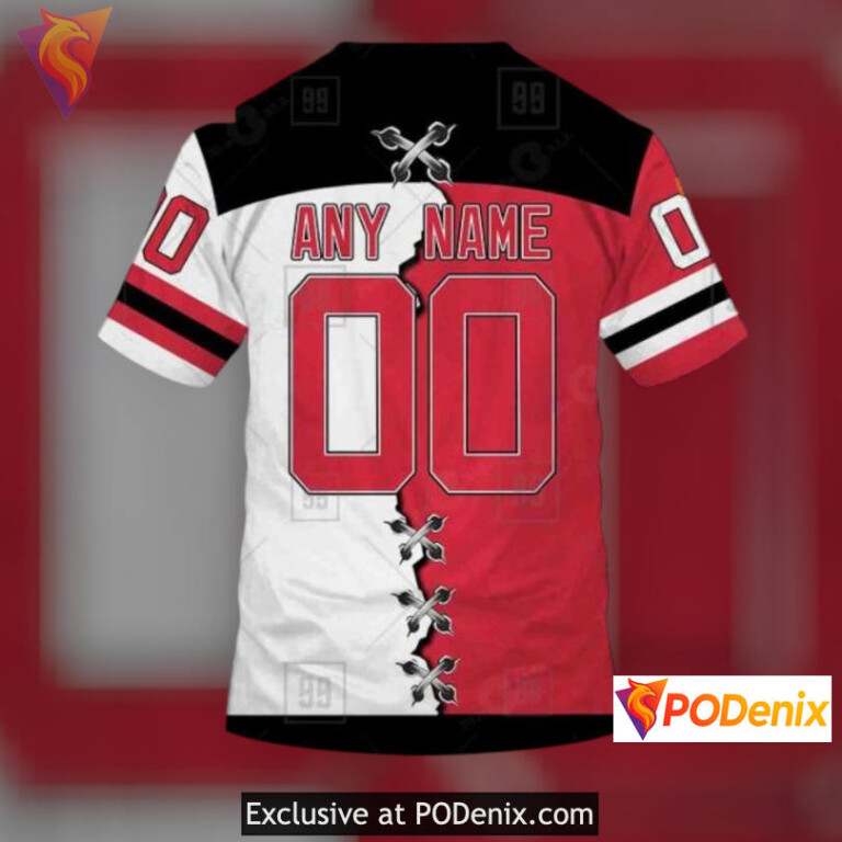 Mix Color Jersey 2025 Tribute New Jersey Devils Personalized 3D Hoodie Custom Style - 3