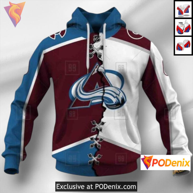 Mix Jersey 2025 Concept Colorado Avalanche Warm Hoodie Custom Sweatshirt