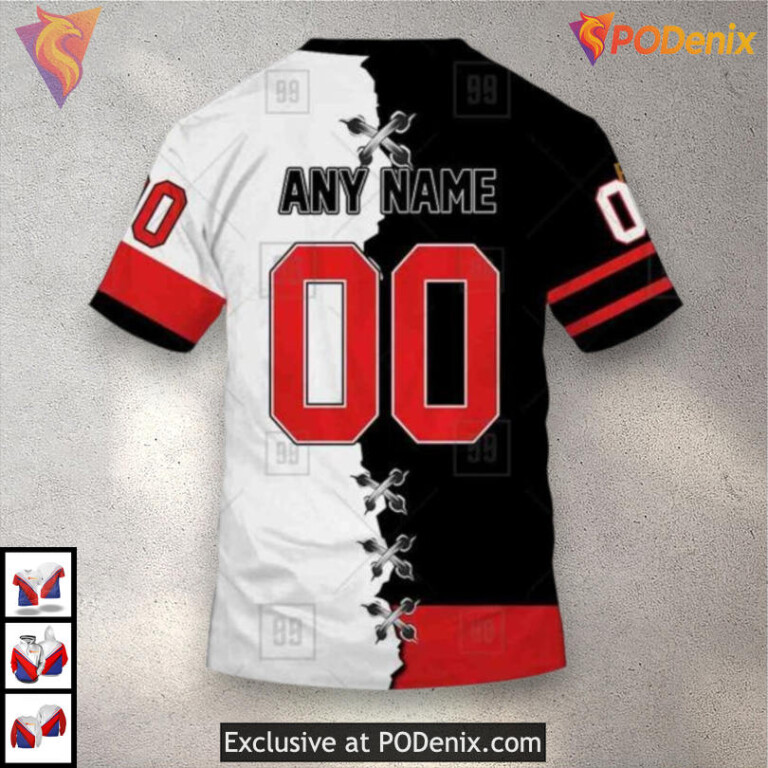 Mix Jersey 2025 Concept NHL Ottawa Senators Mens Hoodie 3D - 3