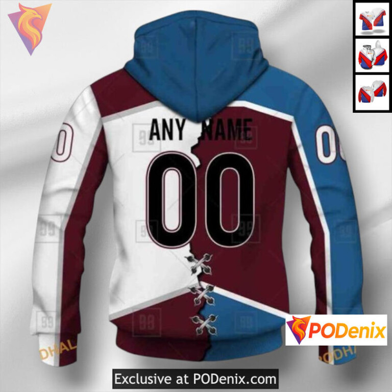 Mix Jersey 2025 Edition Colorado Avalanche Hoodie Custom 3D Apparel - 2