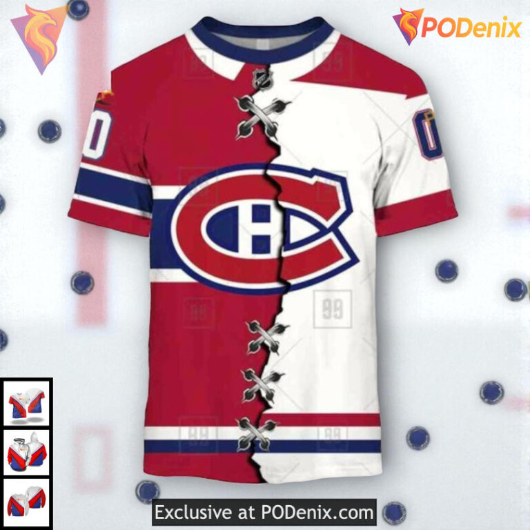 Mix Jersey 2025 Edition Concept NHL Montreal Canadiens Sweatshirt Hoodie 3D - 1