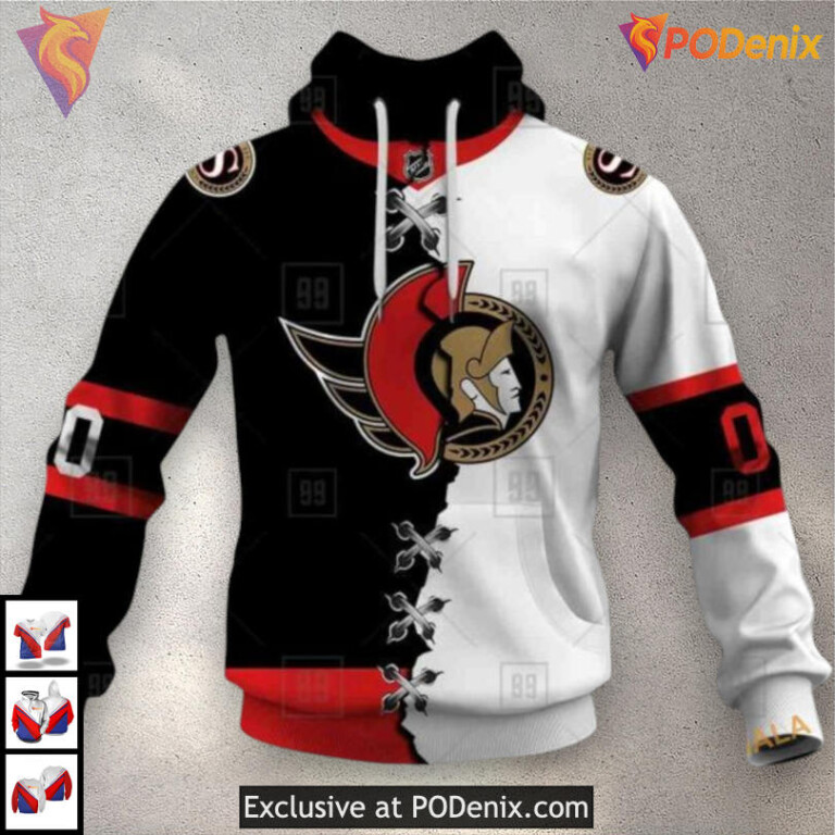 Mix Jersey 2025 Tribute Edition NHL Ottawa Senators Christmas Hoodie 3D