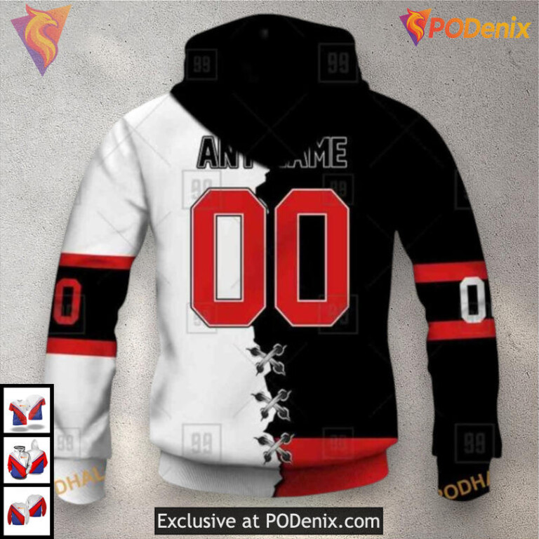 Mix Jersey 2025 Tribute Edition NHL Ottawa Senators Christmas Hoodie 3D - 2