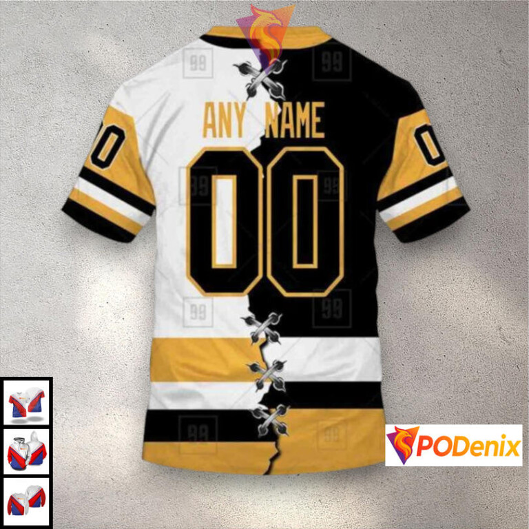 Mix Jersey 2025 Tribute Edition Pittsburgh Penguins Mens Hoodie NHL 3D - 3