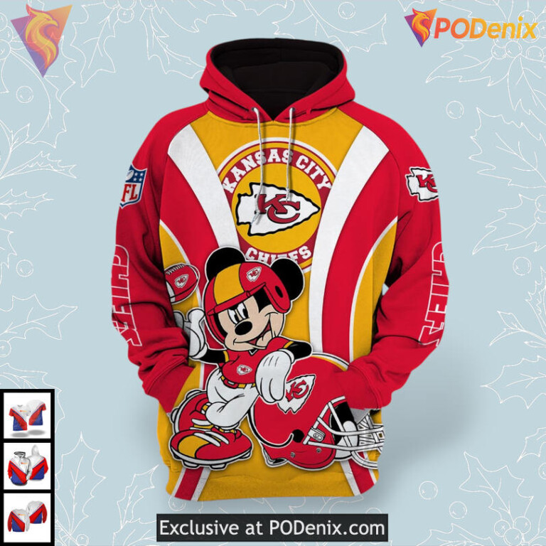 MM Graphic Kc Chiefs Youth Hoodie, Personalized Disney 3D Sweatshirt - 1