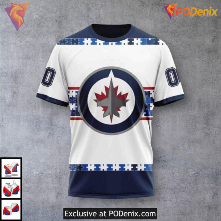 Northern Lights Artwork Design Winnipeg Jets Mens Hoodie Custom 3D Style - 2