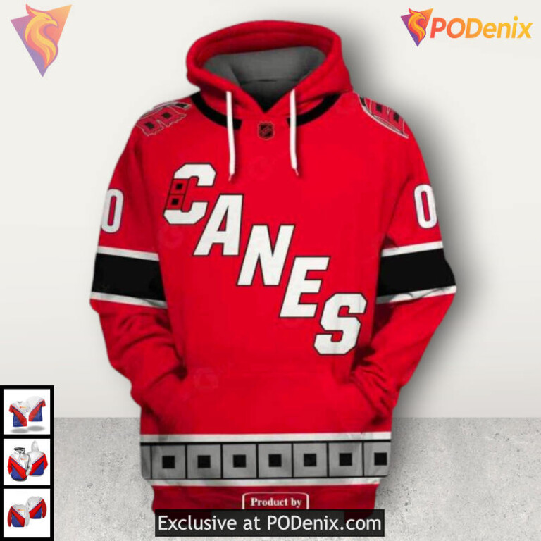 Name Number Fan Edition Shirt Carolina Hurricanes Kids Hoodie Sweatshirt 3D - 1