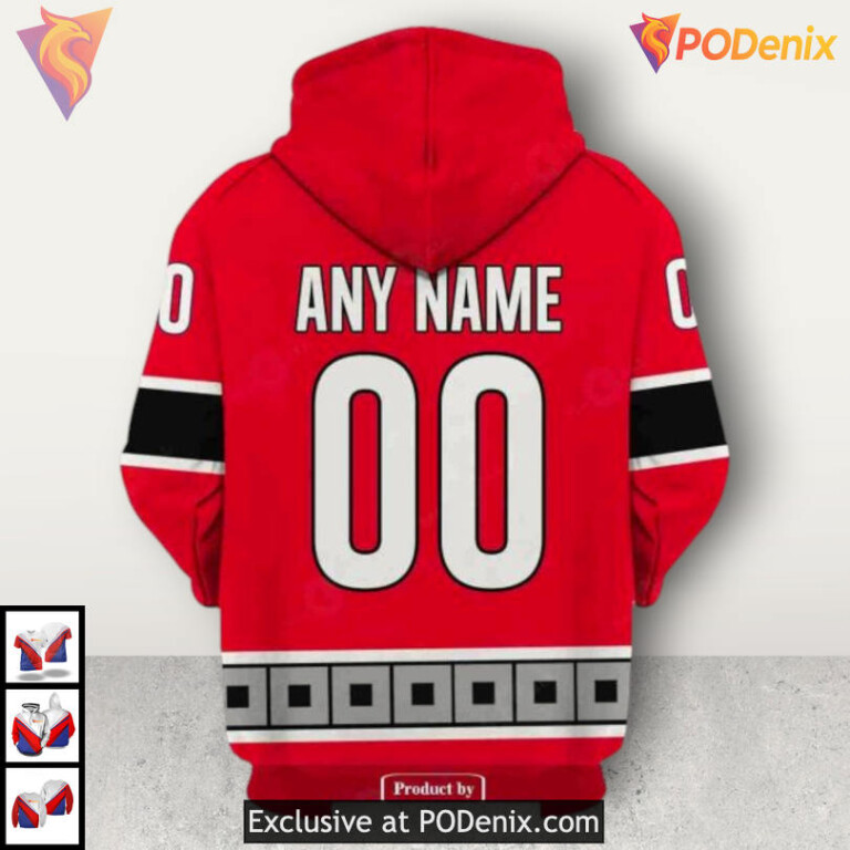 Name Number Fan Edition Shirt Carolina Hurricanes Kids Hoodie Sweatshirt 3D - 2