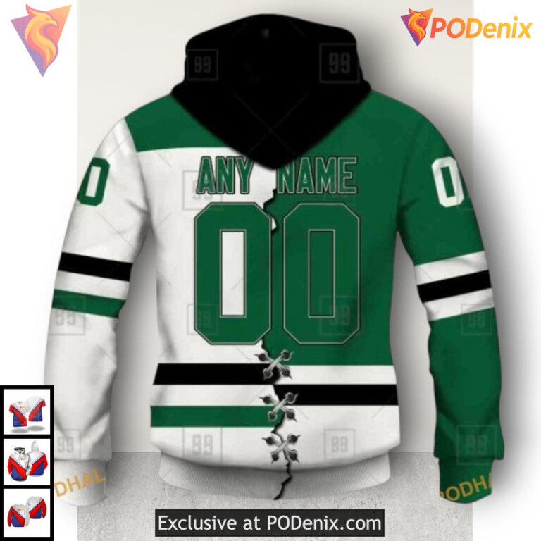 Name Number Mix Jersey 2025 Concept Dallas Stars Holiday Hoodie Custom 3D - 2