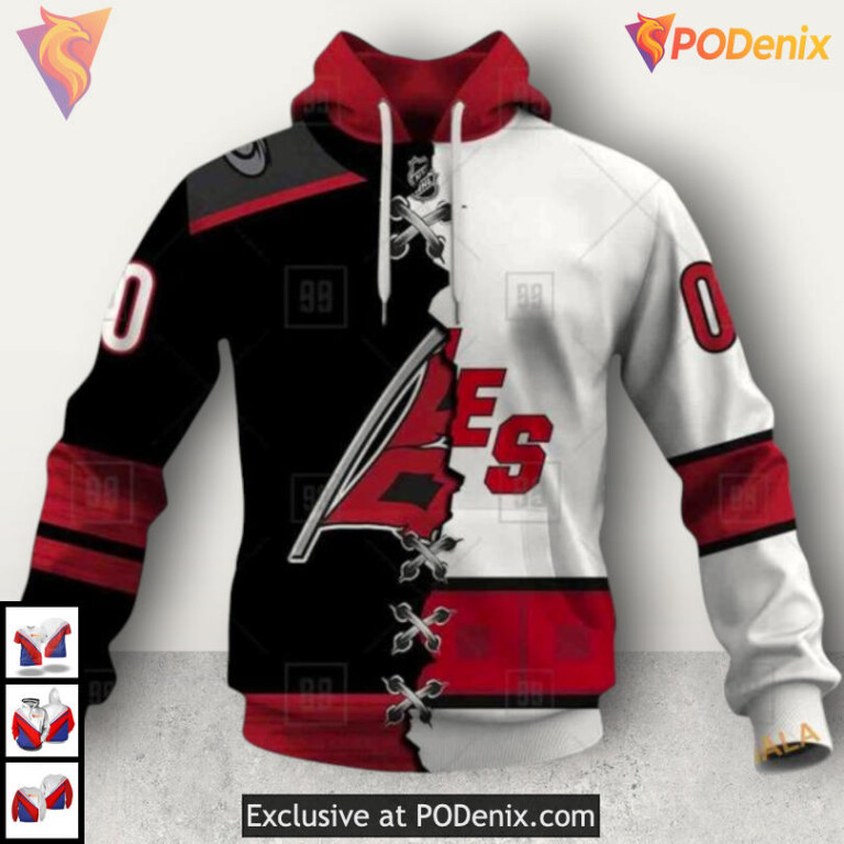 Name Number Mix Jersey 2025 Tribute Carolina Hurricanes Womens Hoodie Custom 3D