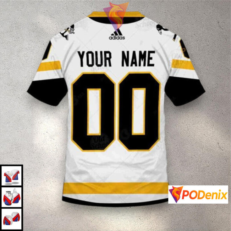 Name Number Tribute Custom Design Pittsburgh Penguins Womens Hoodie NHL 3D - 5