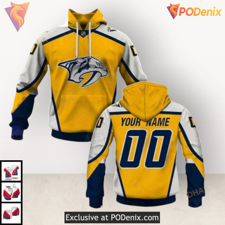 Name Number Tribute Edition Nashville Predators Holiday Hoodie Sweatshirt 3D