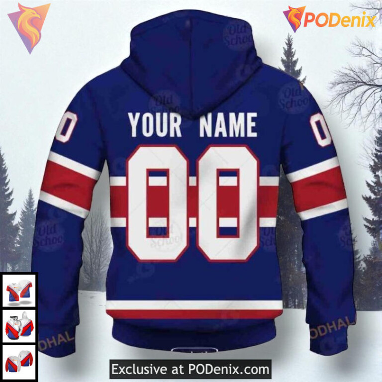 Name Number Tribute Style NHL Montreal Canadiens Zip Up Hoodie 3D Sweatshirt - 4