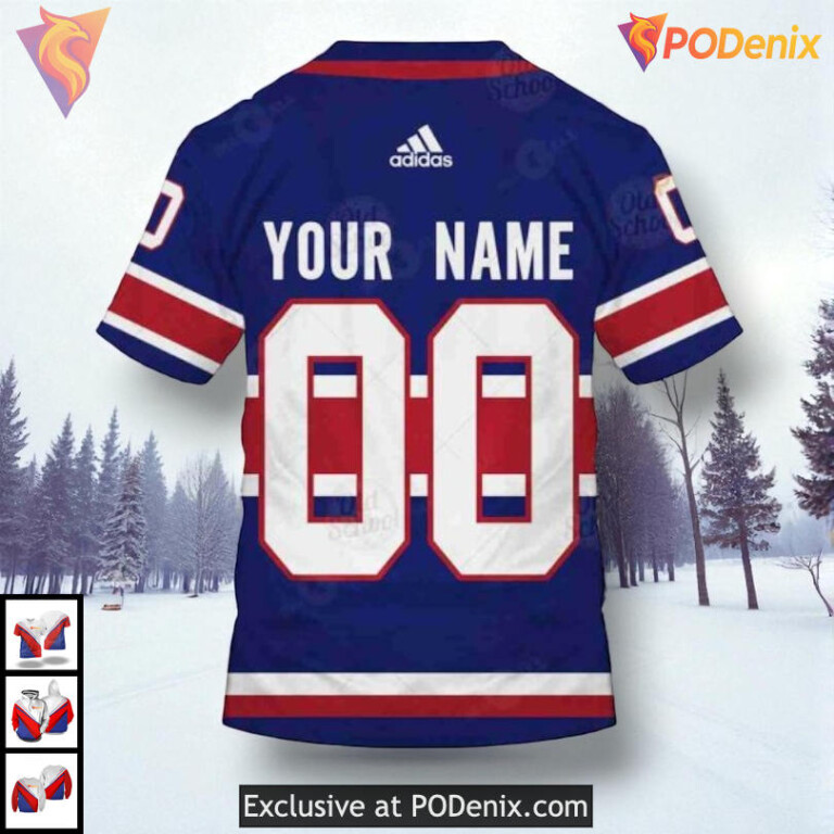 Name Number Tribute Style NHL Montreal Canadiens Zip Up Hoodie 3D Sweatshirt - 5