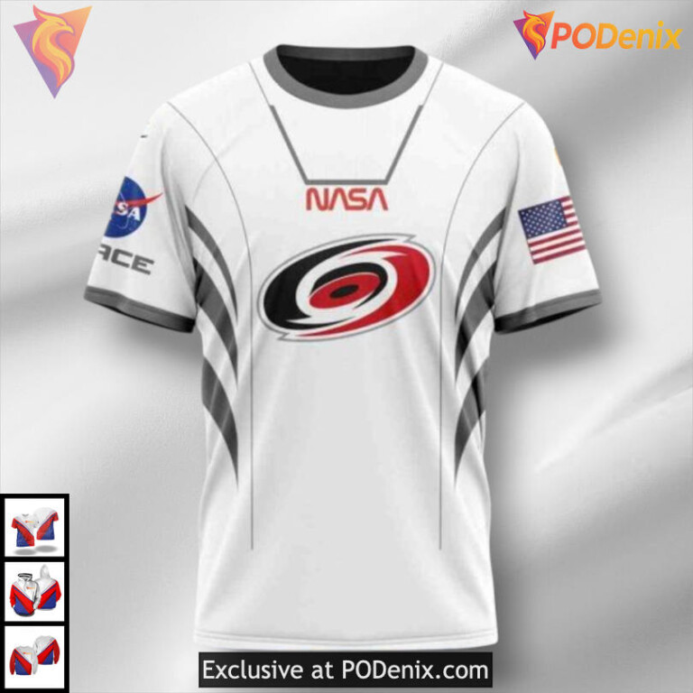 NASA Astronaut Inspired Carolina Hurricanes All Over Print Hoodie 3D - 2
