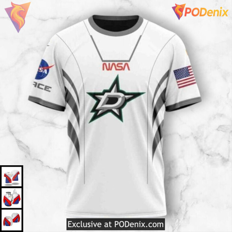 NASA Astronaut Space Force Concept Vintage Dallas Stars Hoodie Custom Hoodie - 2