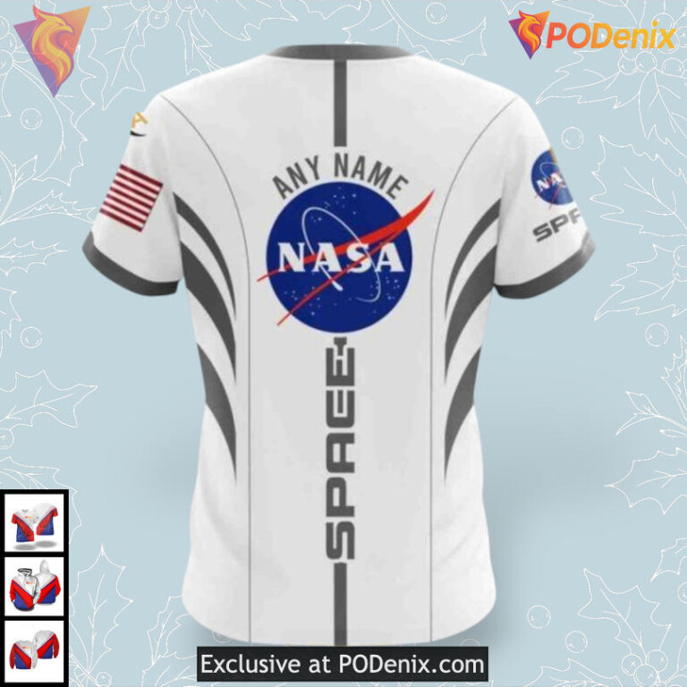 NASA Astronaut Space Force Design NHL Custom Name Seattle Kraken Hoodie 3D - 3