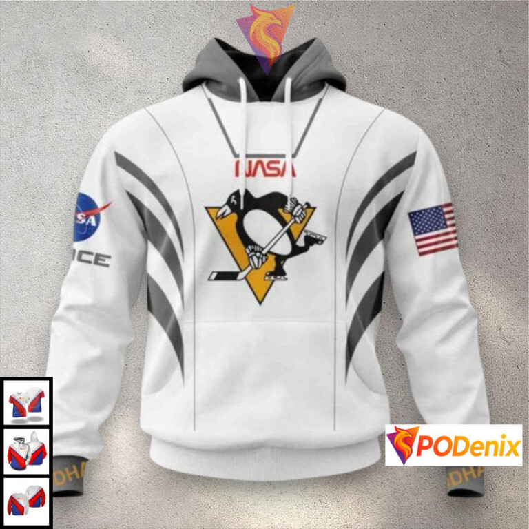 NASA Astronaut Space Force Design NHL Pittsburgh Penguins Winter Hoodie 3D