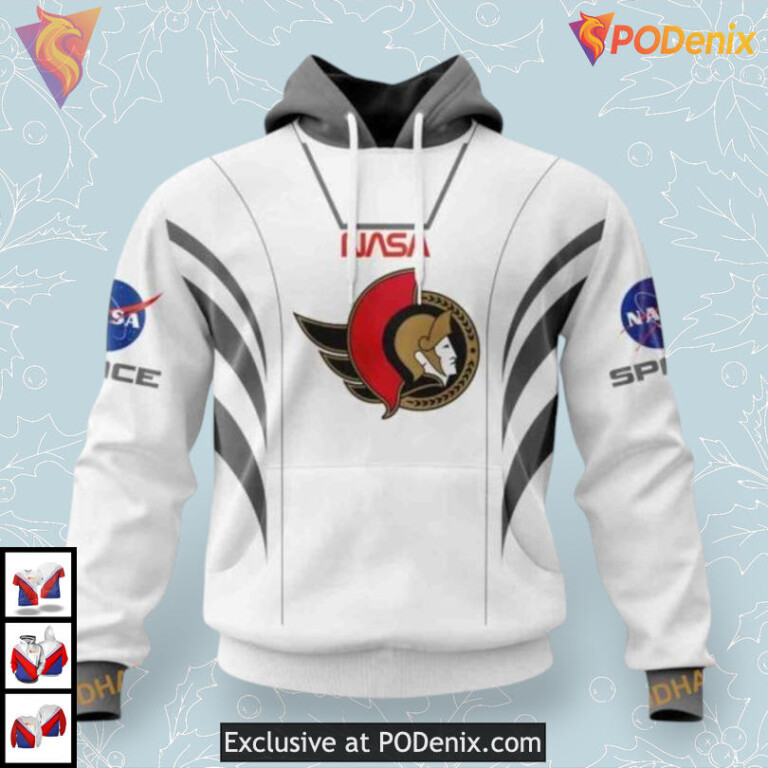 NASA Astronaut Space Force Edition NHL Ottawa Senators Youth Hoodie 3D