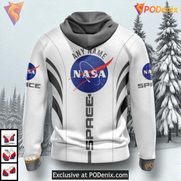 NASA Astronaut Space Force Theme NHL Montreal Canadiens Womens Hoodie 3D - 1
