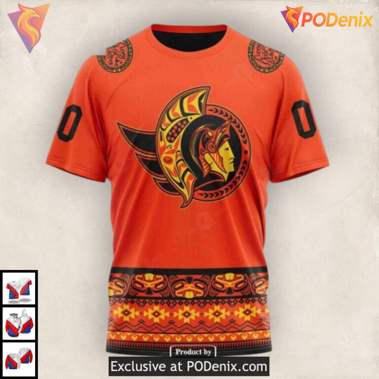National Day for Truth and Reconciliation NHL Personalized Ottawa Senators Hoodie 3D - 2
