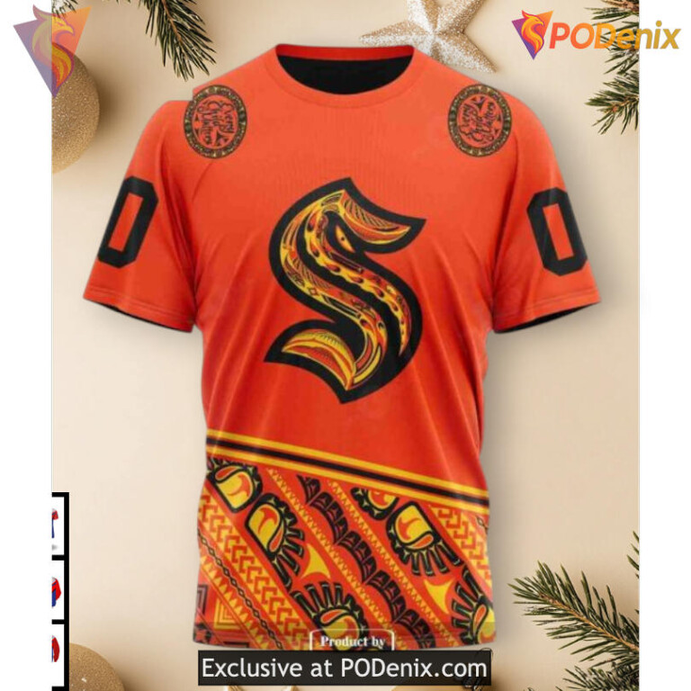 National Day For Truth And Reconciliation Tribute NHL Seattle Kraken 3D Hoodie - 2