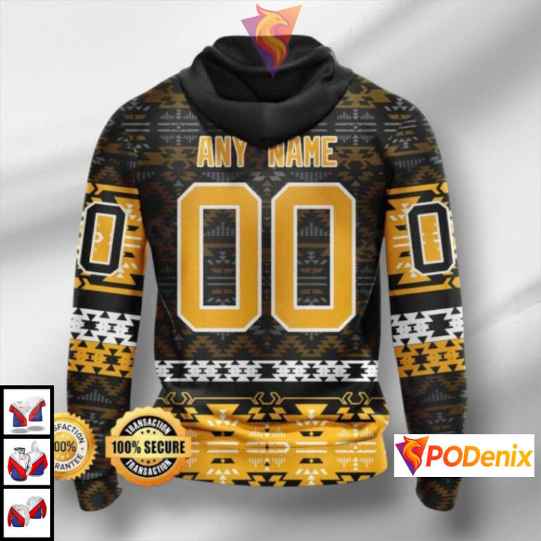 Native Aesthetic Theme Pittsburgh Penguins Mens Hoodie Custom NHL 3D - 1