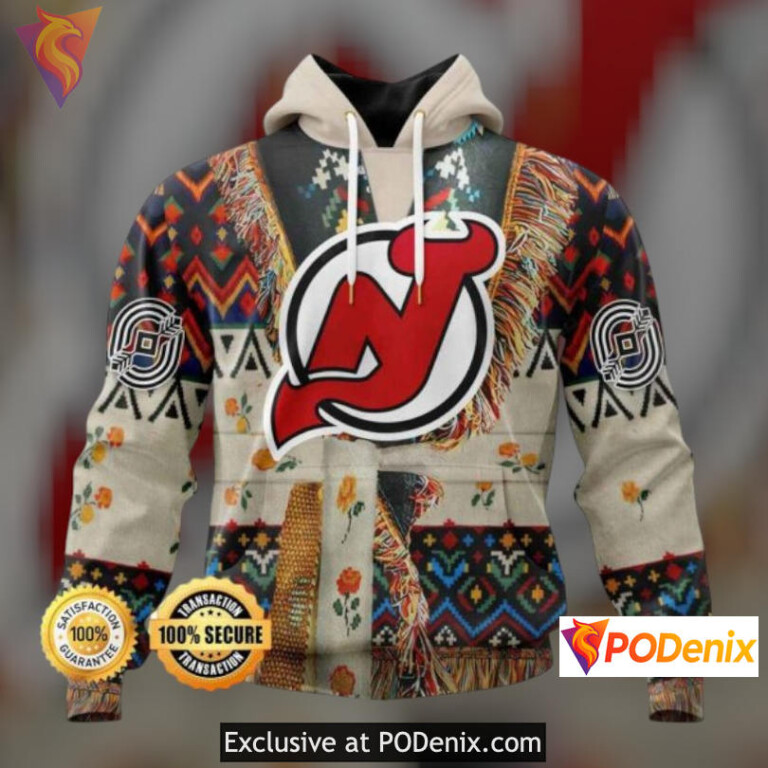 Native Artwork Concept New Jersey Devils Hoodie 3D Personalized Gear