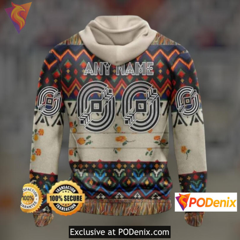 Native Artwork Concept New Jersey Devils Hoodie 3D Personalized Gear - 1