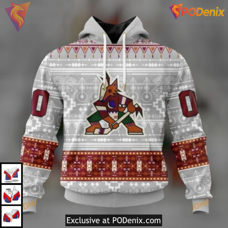 Native Artwork Tribute Design Arizona Coyotes 3D Hoodie Custom Merchandise