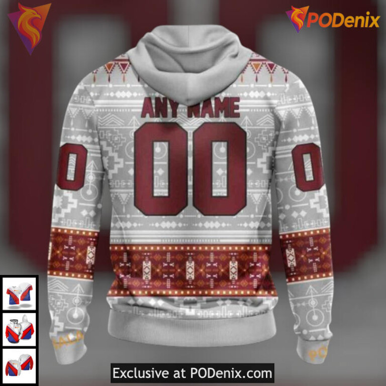 Native Artwork Tribute Design Arizona Coyotes 3D Hoodie Custom Merchandise - 1