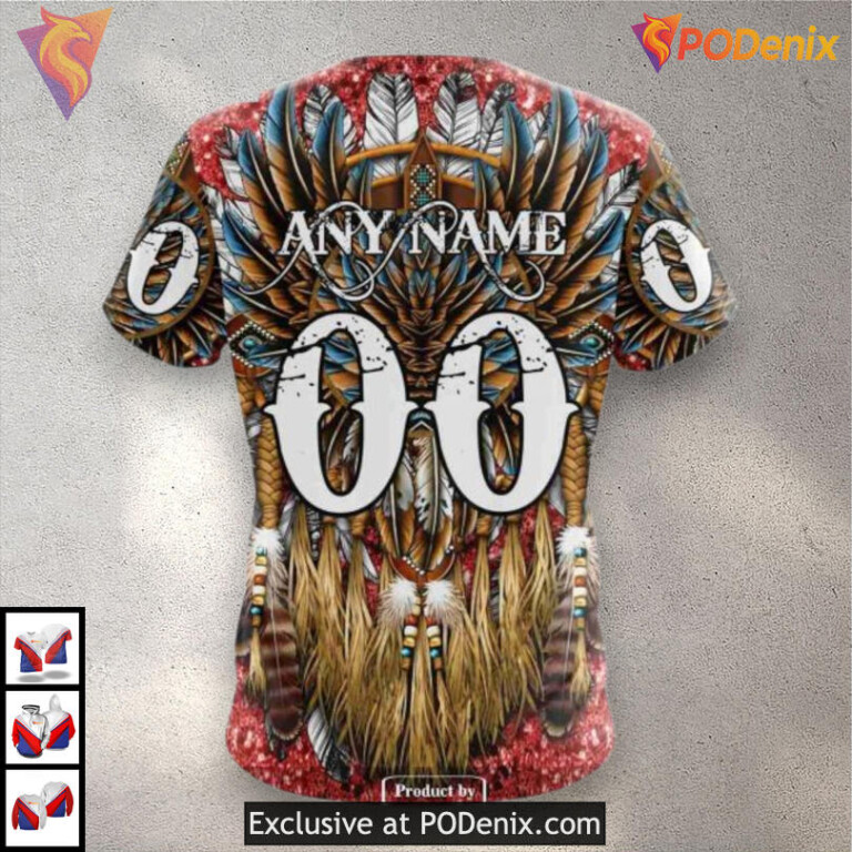 Native Costume Artwork Calgary Flames Pullover Hoodie 3D Cultural Edition - 4