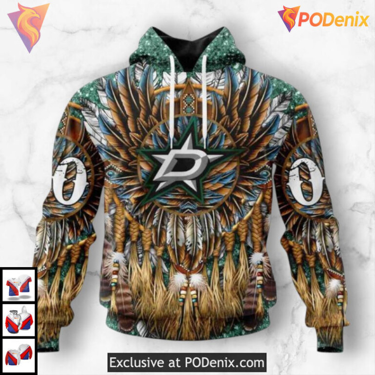 Native Costume Artwork Dallas Stars Sweatshirt Hoodie Custom 3D Design