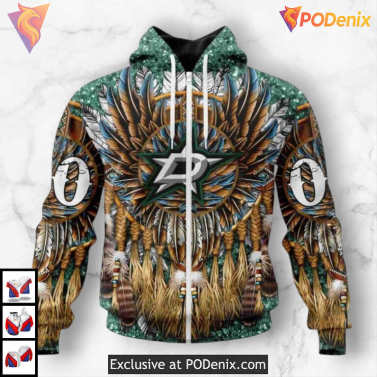 Native Costume Artwork Dallas Stars Sweatshirt Hoodie Custom 3D Design - 1