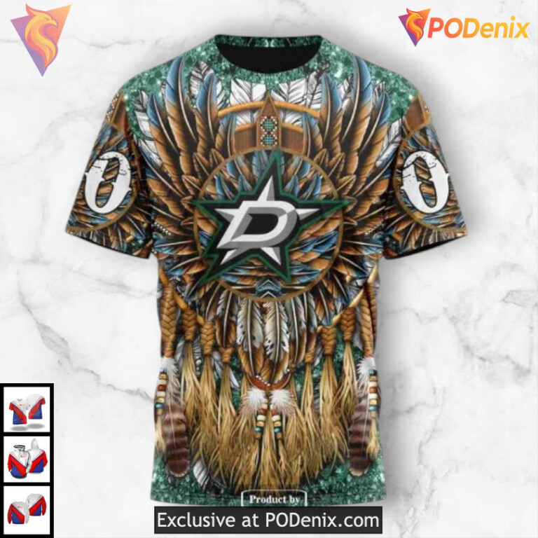 Native Costume Artwork Dallas Stars Sweatshirt Hoodie Custom 3D Design - 3