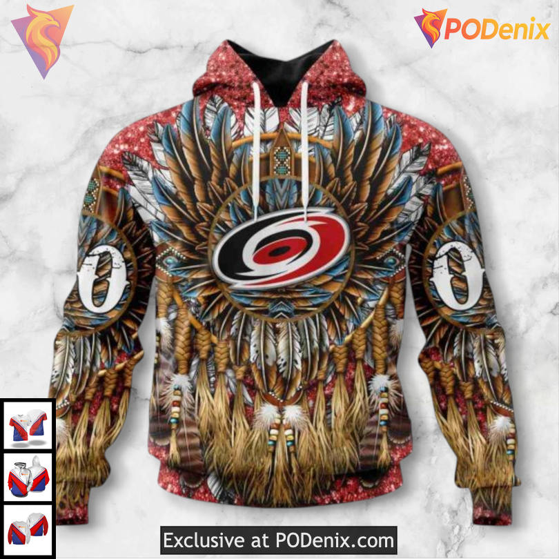 Native Costume Artwork Design Carolina Hurricanes Hoodie 3D Sweatshirt