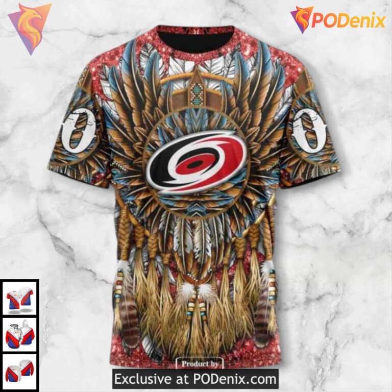 Native Costume Artwork Design Carolina Hurricanes Hoodie 3D Sweatshirt - 3