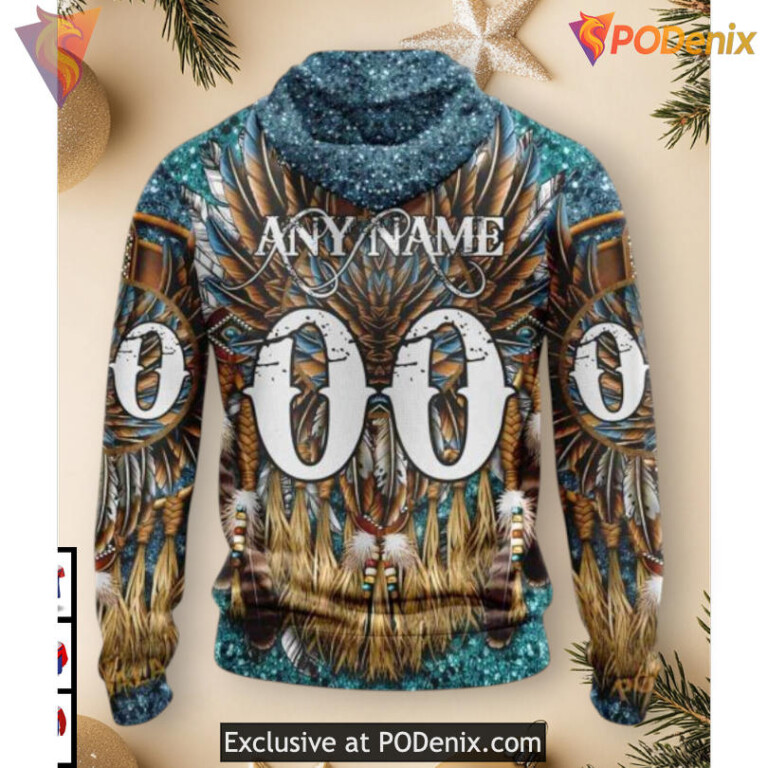 Native Costume Cultural Pattern Design NHL Seattle Kraken Hoodie 3D Custom - 1