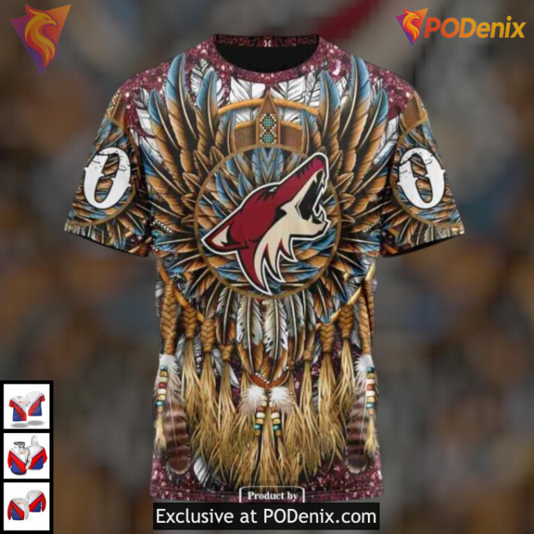 Native Costume Cultural Tribute Arizona Coyotes Sweatshirt Hoodie Custom 3D - 3