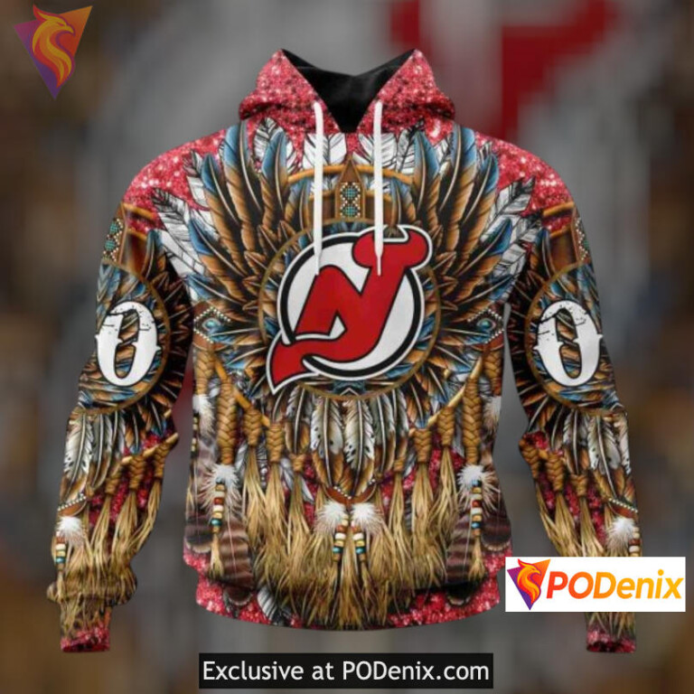 Native Costume Inspired Edition New Jersey Devils Personalized 3D Hoodie