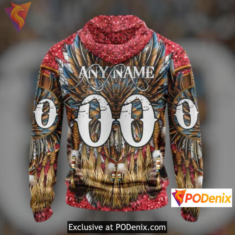 Native Costume Inspired Edition New Jersey Devils Personalized 3D Hoodie - 2