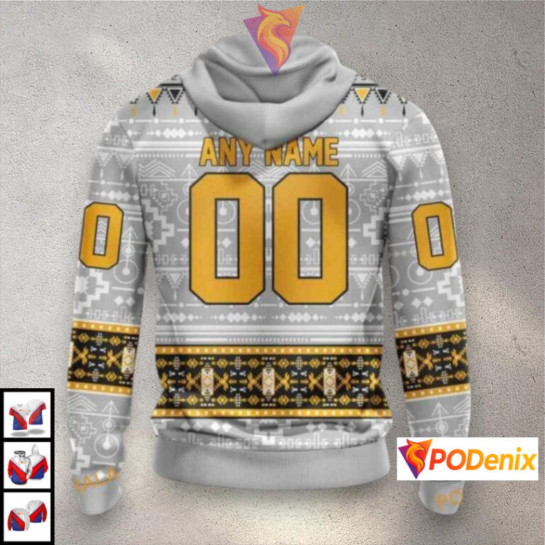 Native Cultural Artwork Concept Pittsburgh Penguins Kids Hoodie NHL 3D - 1