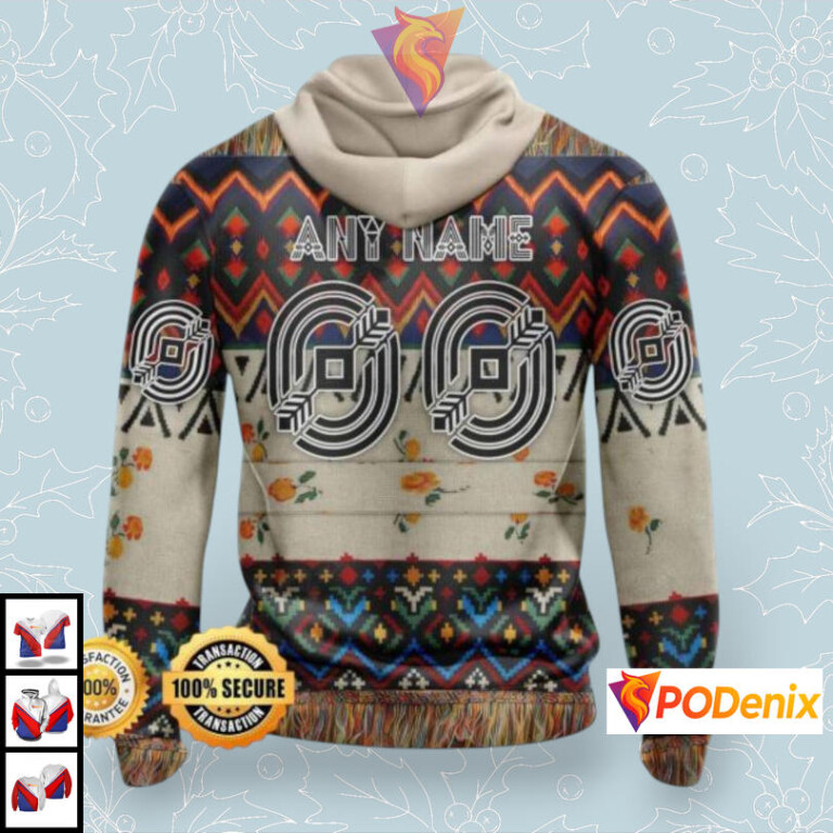 Native Inspired Artwork Design Custom Pittsburgh Penguins Personalized 3D Hoodie NHL - 1