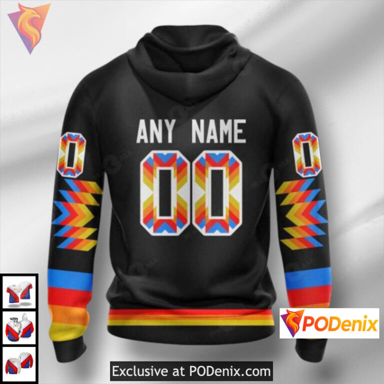 Native Pattern Artwork Anaheim Ducks Hoodie Personalized For NHL Fans - 1