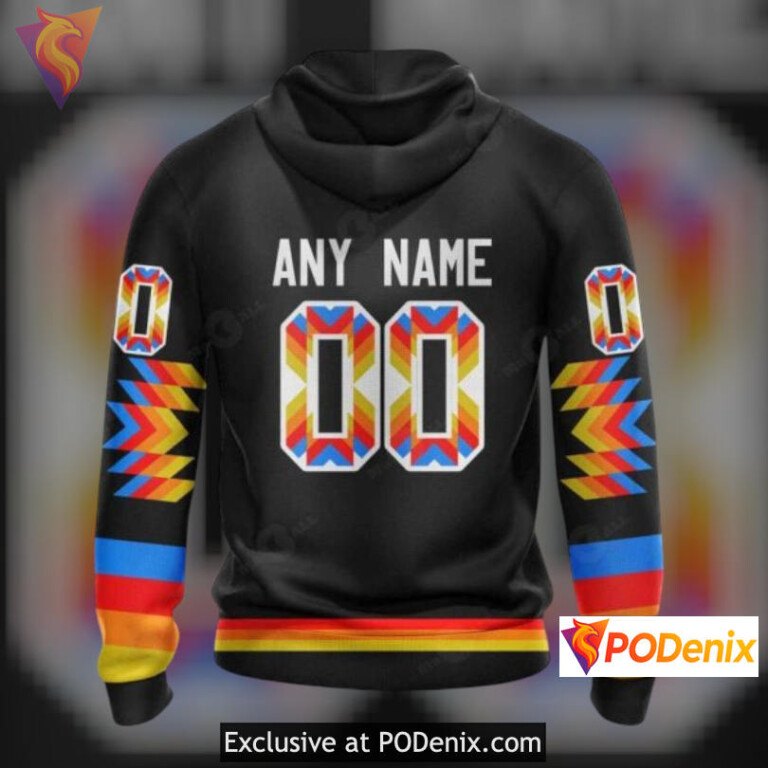 Native Pattern Artwork Custom Number New Jersey Devils Hoodie Custom Design - 1