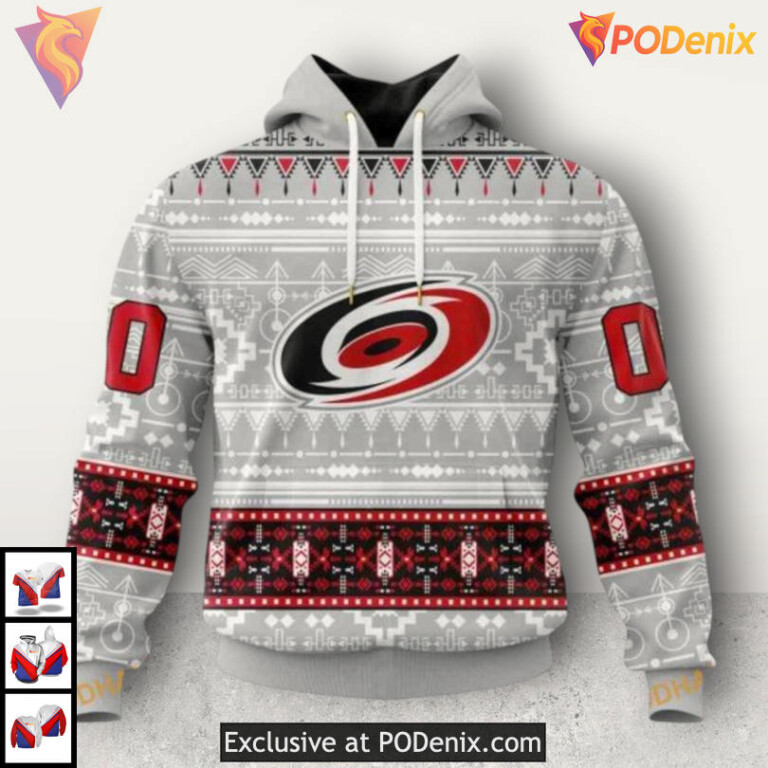 Native Pattern Artwork Design Carolina Hurricanes Unisex Hoodie 3D Sweatshirt