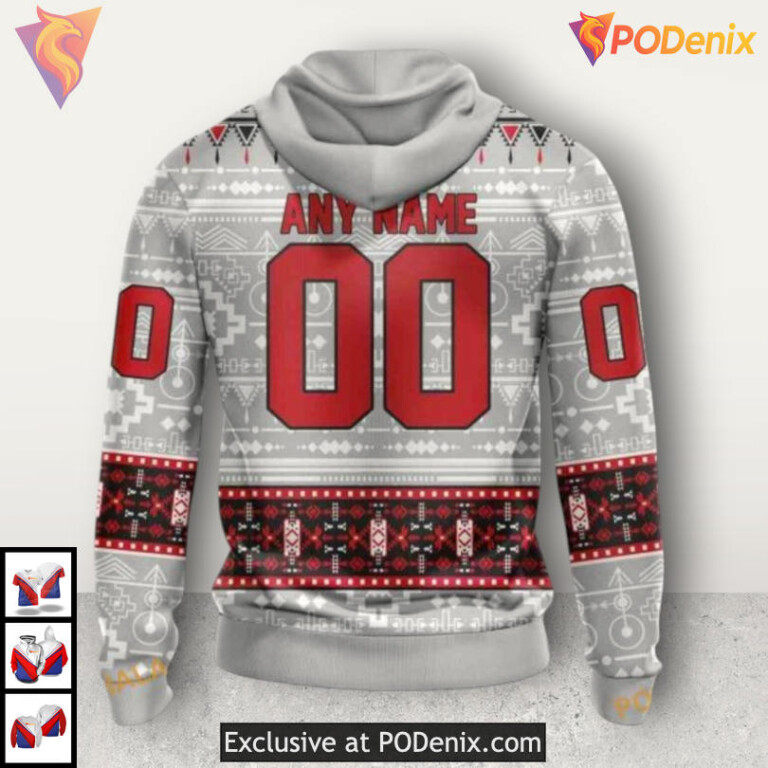 Native Pattern Artwork Design Carolina Hurricanes Unisex Hoodie 3D Sweatshirt - 1